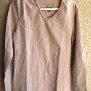 Nude long sleeve top